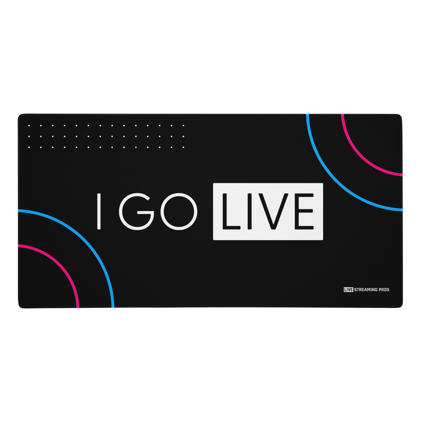 "I GO LIVE" Extra Large Gaming/Streaming Desk Pad