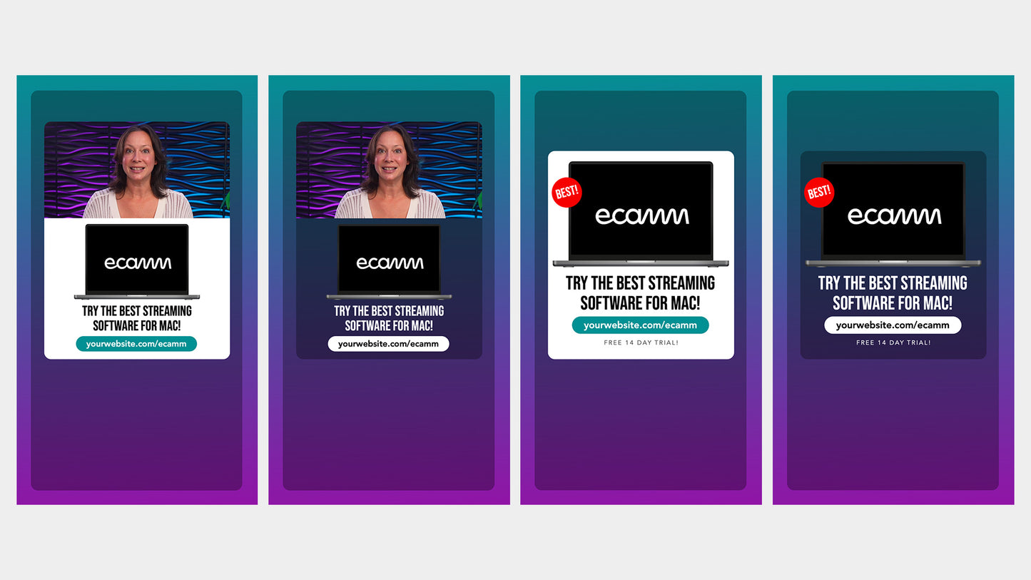 LUNA Customizable Call To Action Scenes for Ecamm