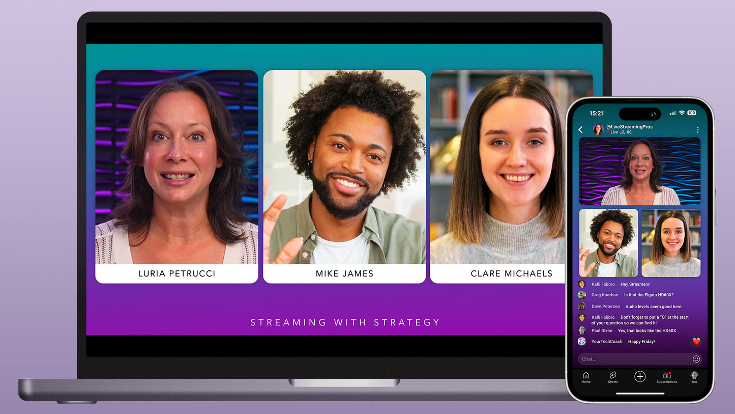 Three Person Ecamm Scene Dual Layout