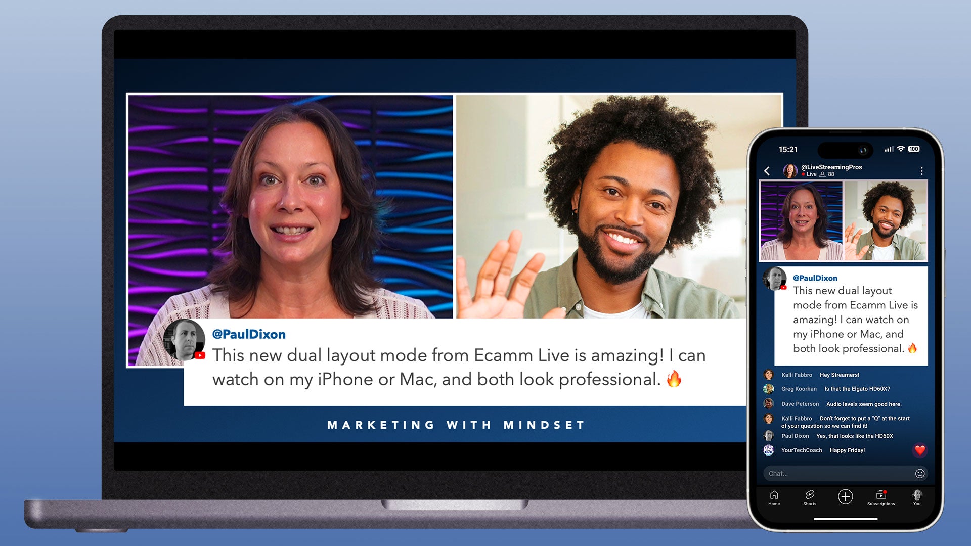 Ecamm Two Person Comment Scene