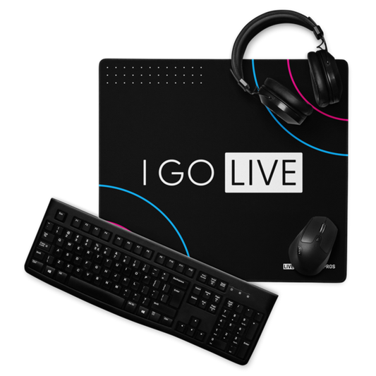 "I GO LIVE" Large Gaming/Streaming Mouse Pad