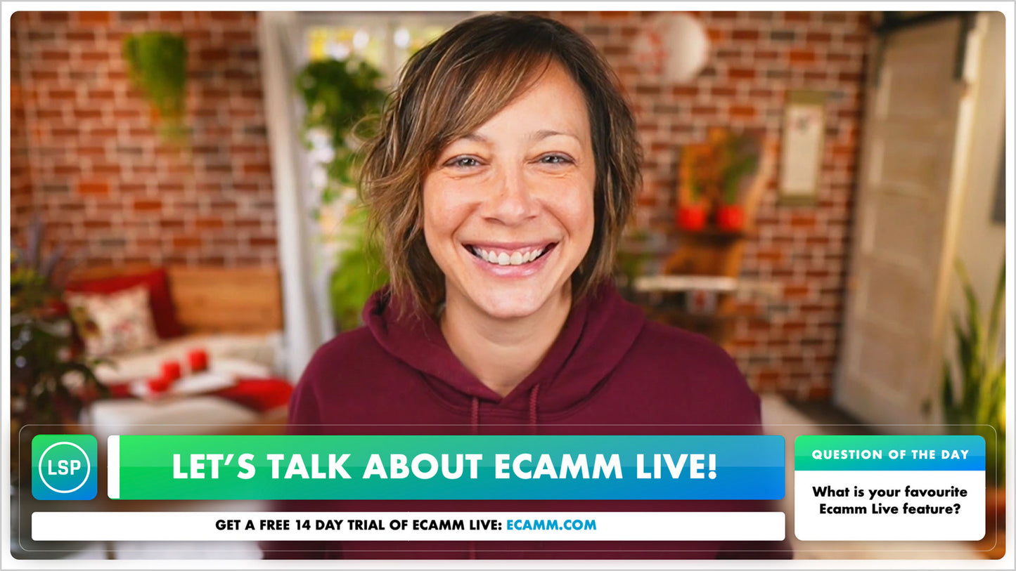 Customizable Topic Bar Scenes for Ecamm Live