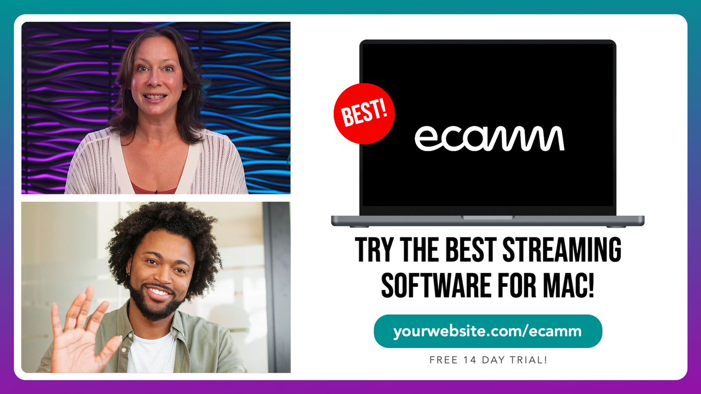 Customizable Call To Action Scenes for Ecamm Live