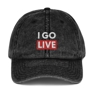 Vintage I GO LIVE Cotton Twill Cap