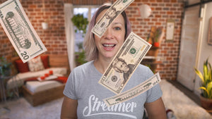Falling US Dollars animation with transparent background