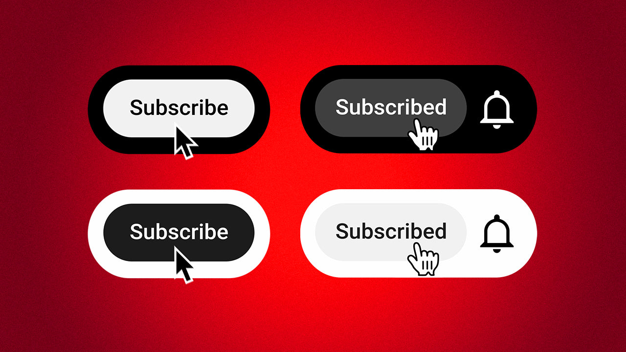 Animated YouTube Sub Buttons with Bell Notifications